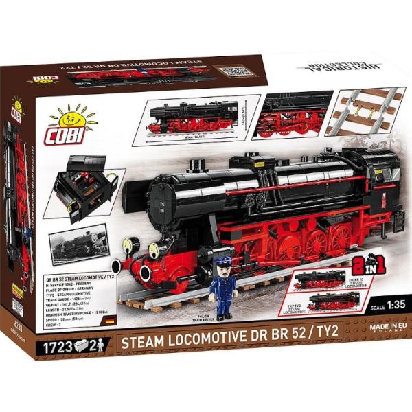 Cobi 6283 Parní lokomotiva DR BR 52/TY2, 1:35, 1723 k, 2 f