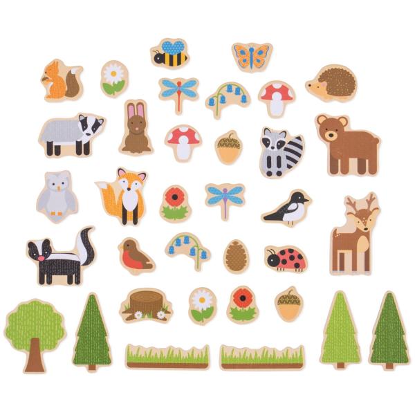 Bigjigs Toys Magnetky lesní zvířátka