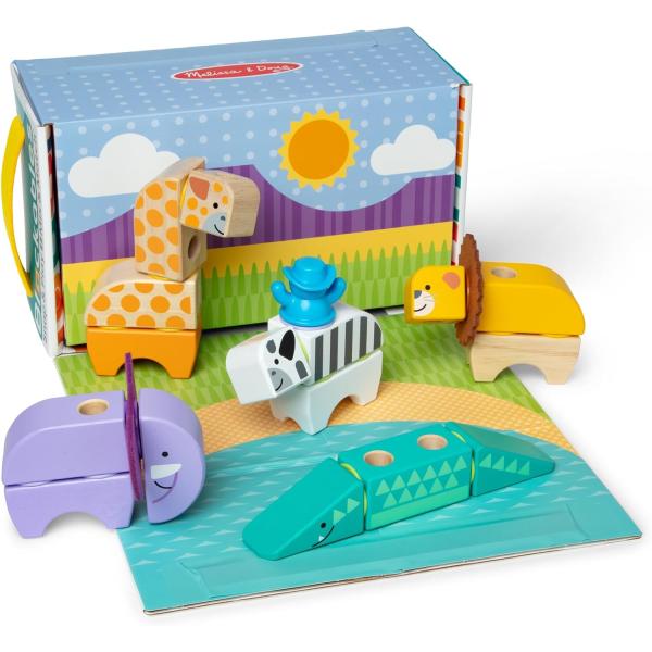 Spin Master Melissa & Doug Blockables stavebnice Safari hrací sada