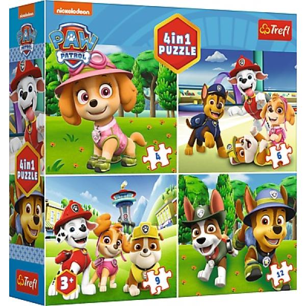 Trefl Puzzle 4v1 – Tlapková patrola