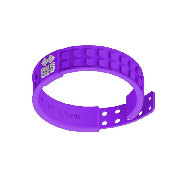 PIXIE CREW Fialový silikónový náramok s Hello Kitty pixely + Inteligentní plastelína jako