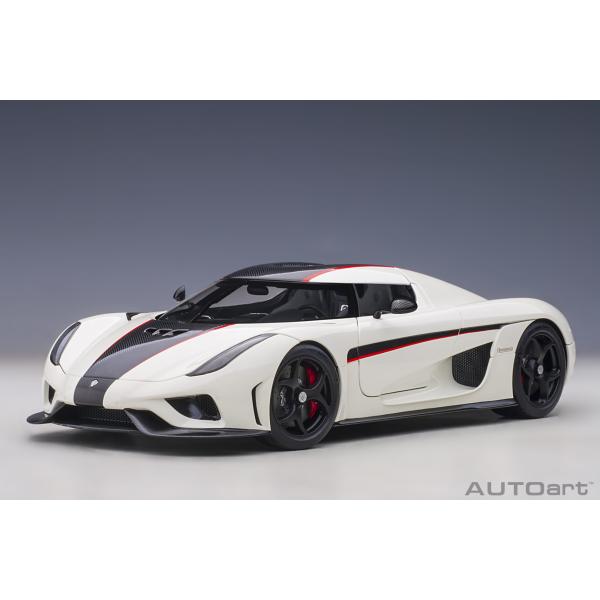 1:18 Koenigsegg Regera (Arctic White/Carbon with Red accents) - AUTOART - 79027