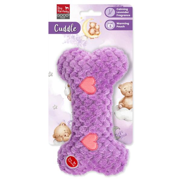 Hračka Dog Fantasy Cuddle Kost nahřívací fialová 23cm (obrázek 3)