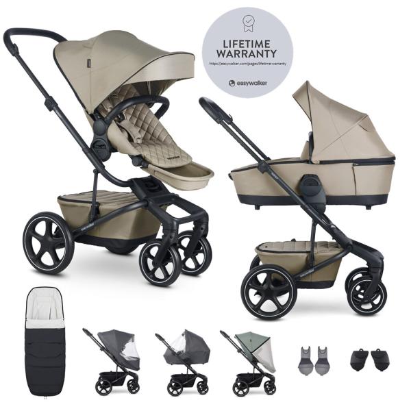 EASYWALKER Set XXL kočík kombinovaný Harvey5 Premium Pearl Taupe s príslušenstvom