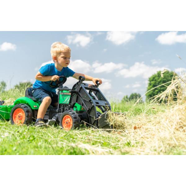 Falk Supercharger šlapací Traktor Velký s otevírací kapotou a vlečkou zelený (obrázek 6)