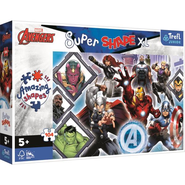 Trefl Puzzle TREFL Puzzle Super Shape XL Avengers 104 dílků