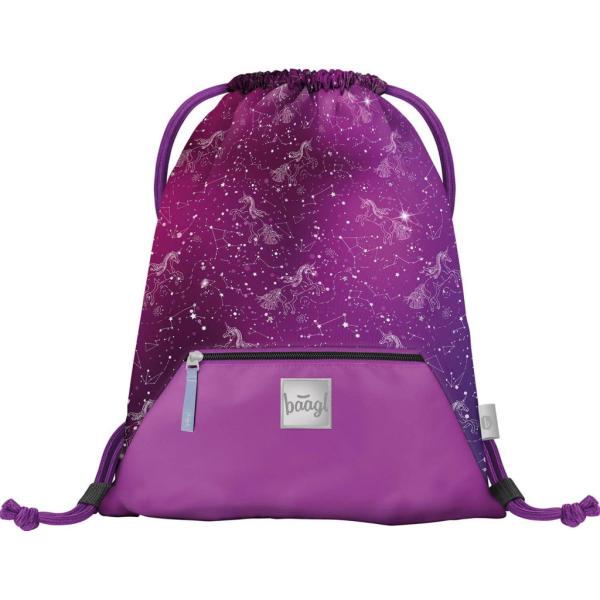 BAAGL Vrecko s priehradkou na zips Unicorn Universe