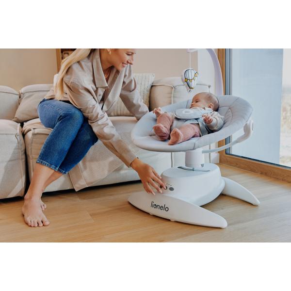 LIONELO Dětské lehátko Iris Grey Concrete, 0m+