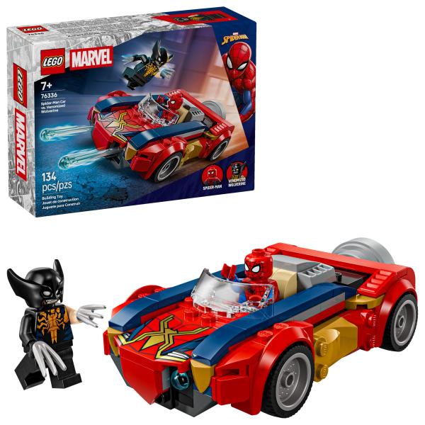 LEGO® Marvel 76336 Spider-Man e auto vs. Wolverine venomizzato