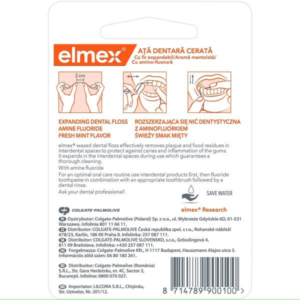 Elmex Dentální nit voskovaná mentolová 50m