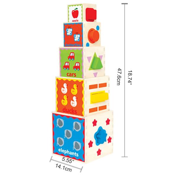 Hape Kostky pyramida s vkládacími tvary (obrázek 5)