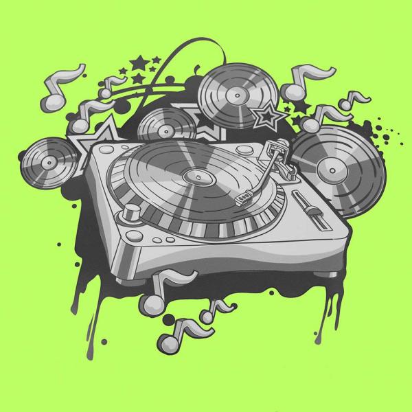 Sáňkovací talíř Baby Mix 60 cm MUSIC zelený