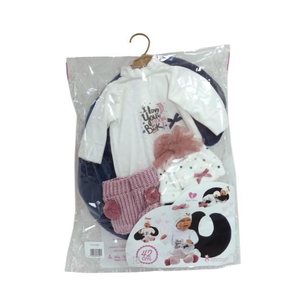 Llorens M740-50P oblečení pro panenku NEW BORN velikost 40-42 cm