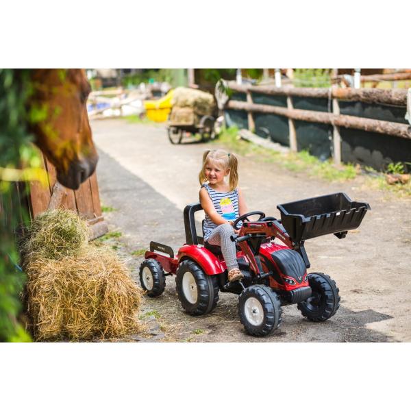 Falk Šlapací traktor 4000AM VALTRA S4 s předním nakladačem a vlečkou (obrázek 5)