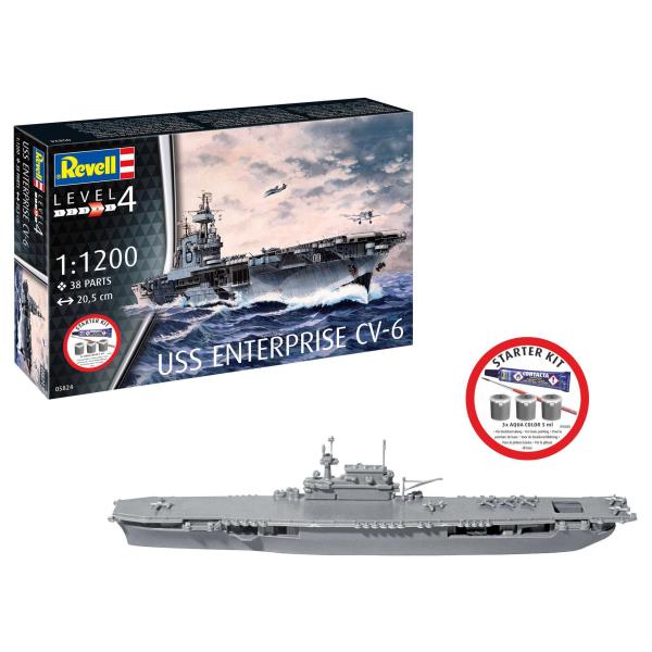 Starter Kit loď 75824 – USS Enterprise CV-6 (1:1200)