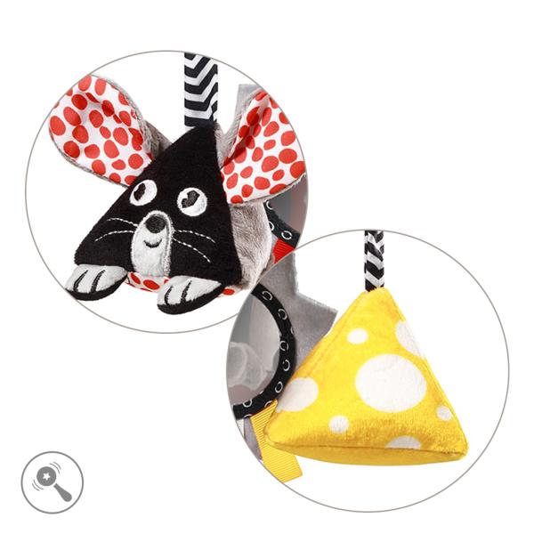 BABYONO Hračka závěsná kontrastní kolotoč Mouse 0 m+ (obrázek 6)