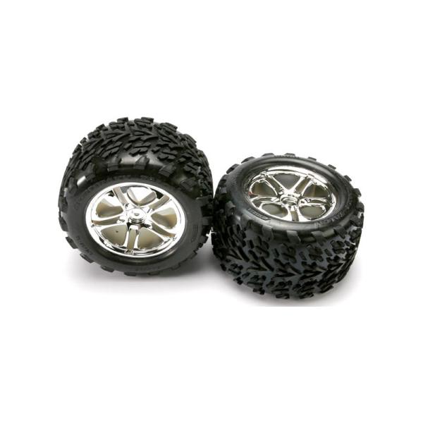 Traxxas kolo 3.8", disk Split Spoke H14 strieborný, pneu Talon (pár)