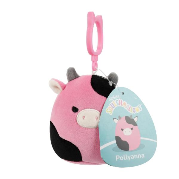 Squishmallows Klíčenka Černo růžová kráva - Pollyanna (obrázek 3)