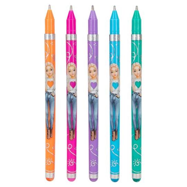 Sada třpytivých rollerůTop Model, 5 barev v pouzdře