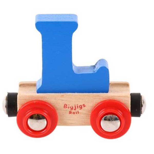 Bigjigs Rail Vagónik dřevěné vláčkodráhy - Písmeno L
