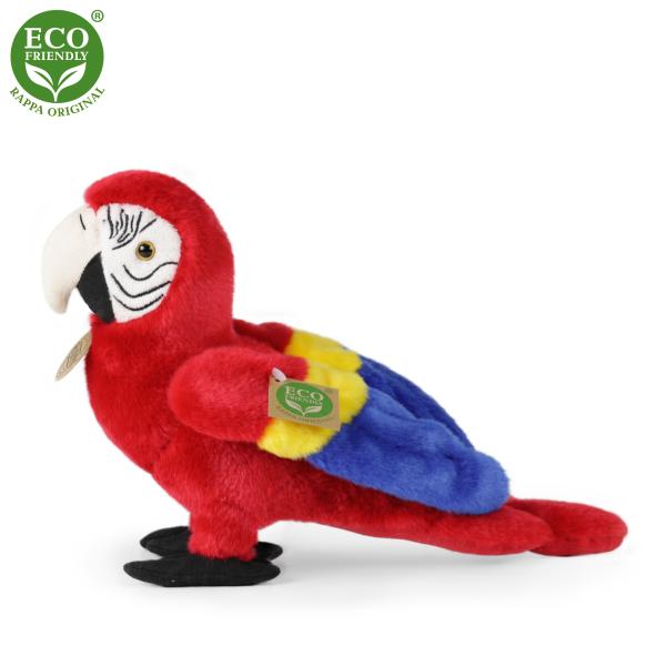 Plyšový papoušek červený Ara Arakanga 24 cm ECO-FRIENDLY (obrázek 3)