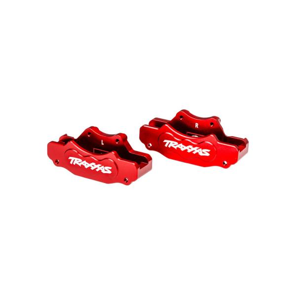 Traxxas strmeň prednej brzdy hliníkový červený (pár)
