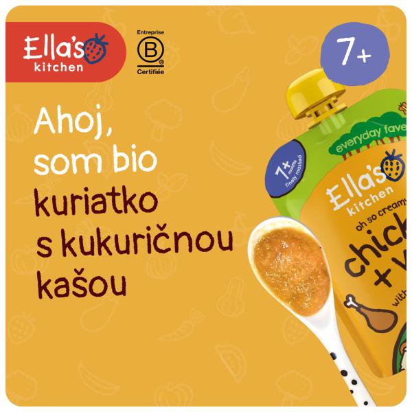 Ella's Kitchen BIO Kuřátko s kukuřičnou kaší (130 g) (obrázek 3)