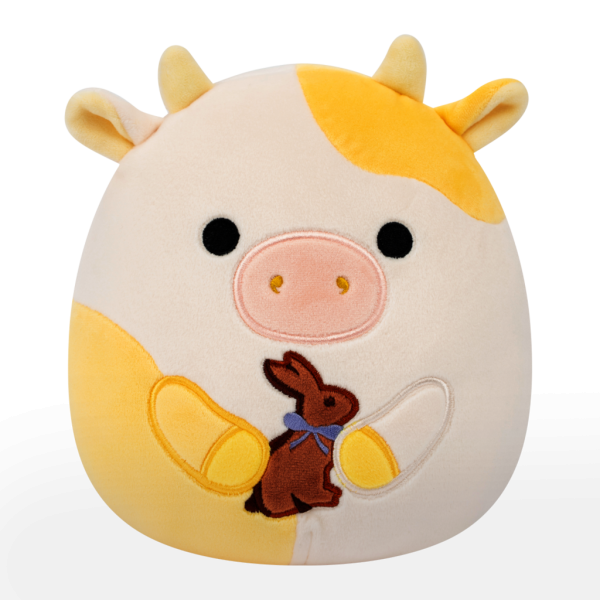 SQUISHMALLOWS Žlutá kravička s čoko zajíčkem - Bodie