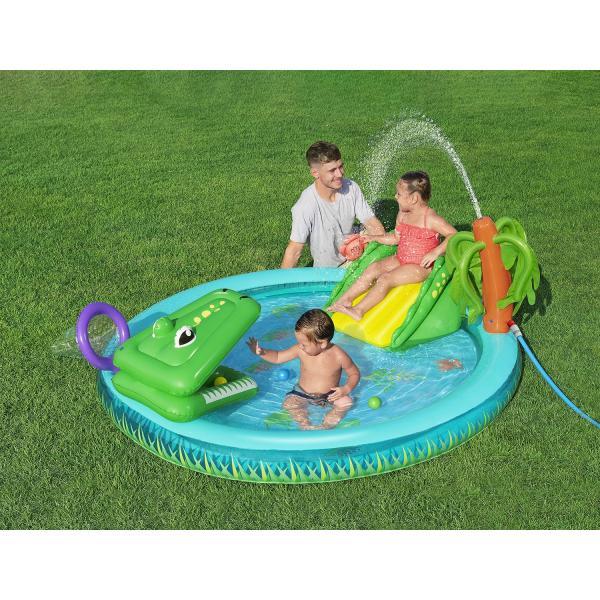 Bestway 53166 Dětské nafukovací herní centrum Crocodile Cove, 224 x 181 x 72 cm (obrázek 10)