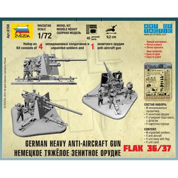 Wargames (WWII) military 6158 - German 88mm Flak 36/37 (1:72) (obrázek 3)