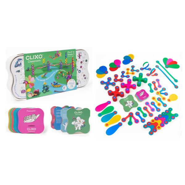 CLIXO Classroom - magnetická stavebnice 100 kusů