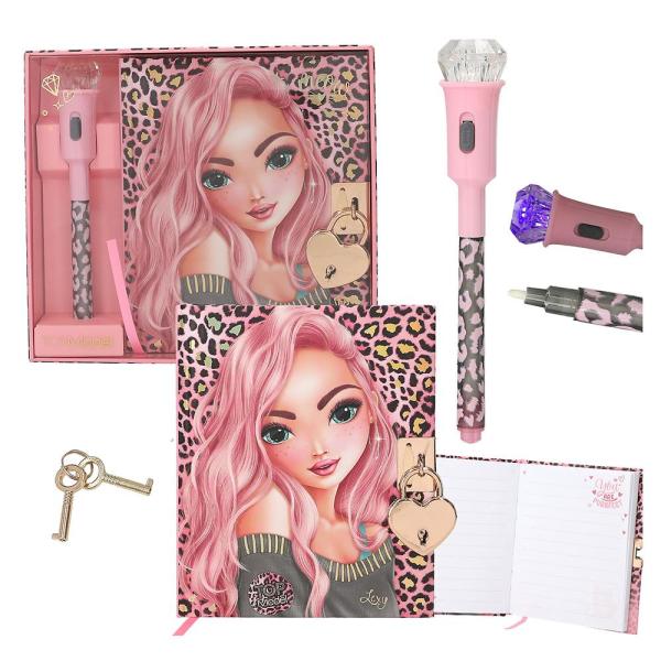 Top Model Diář se zámkem a tajným perem s UV světlem