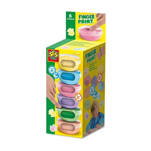 Prstové farby pastelové - malé kalíšky 6 x 45ml
