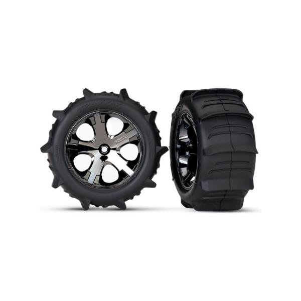 Traxxas kolo 2.8", disk All-Star černý chrom, pneu Paddle (2)