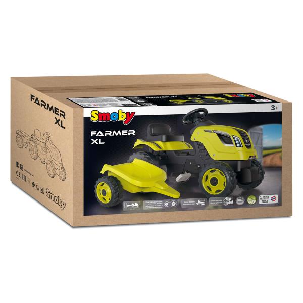 Smoby Šlapací traktor Farmer XL zelený s vozíkem (obrázek 4)