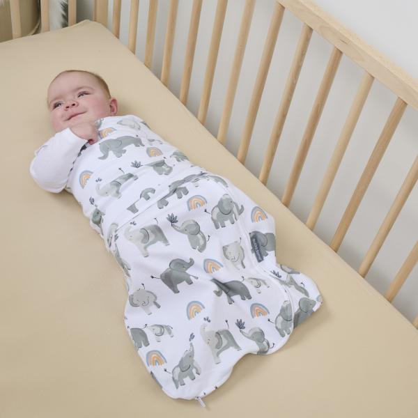 INGENUITY Zavinovačka bavlněná ulitka konvertibilní s volným rukávem TOG 1 SwaddleMe™ Grey (obrázek 4)
