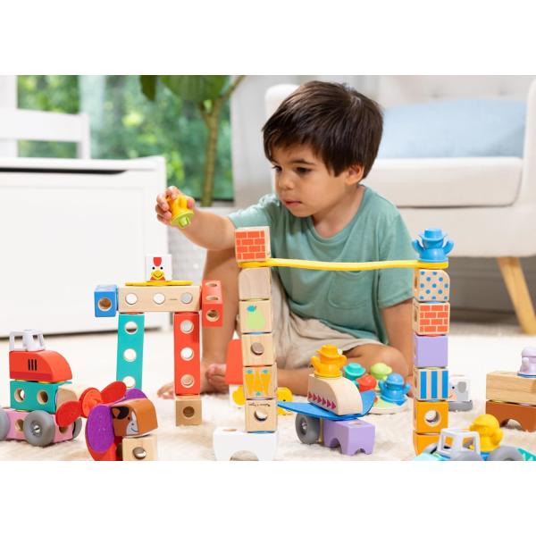 Spin Master Melissa & Doug Blockables stavebnice Safari hrací sada