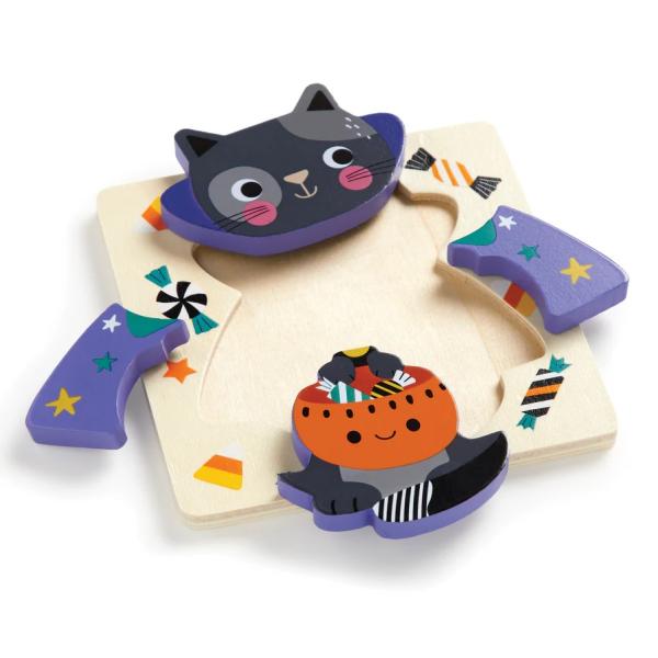 Mudpuppy Dřevěná halloweenská puzzle sada 4 puzzle (obrázek 4)