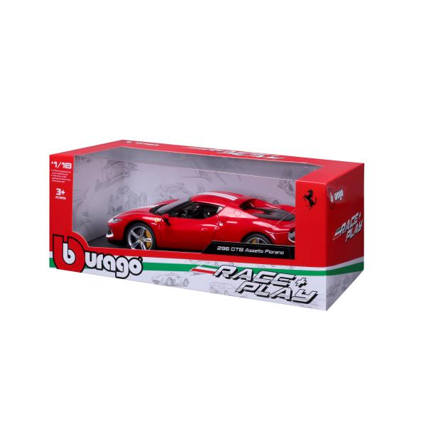 Bburago 1:18 Ferrari 296 GTB Assetto Fiorano – Červená