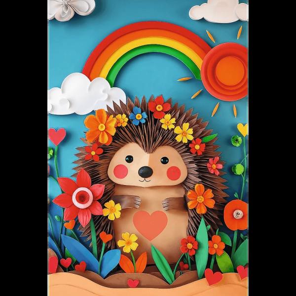 Trefl Puzzle 160 Výroční – Paper Art: Malý ježek