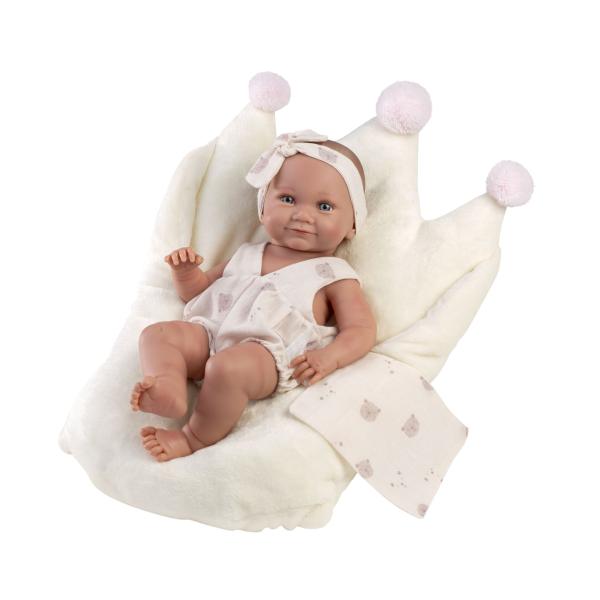 Llorens 73814 NEW BORN HOLČIČKA - realistická panenka miminko s celovinylovým tělem - 40 c (obrázek 3)