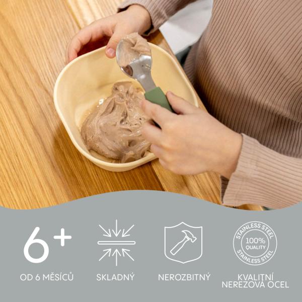 Silikonový dětský příbor, Old Pink (obrázek 4)