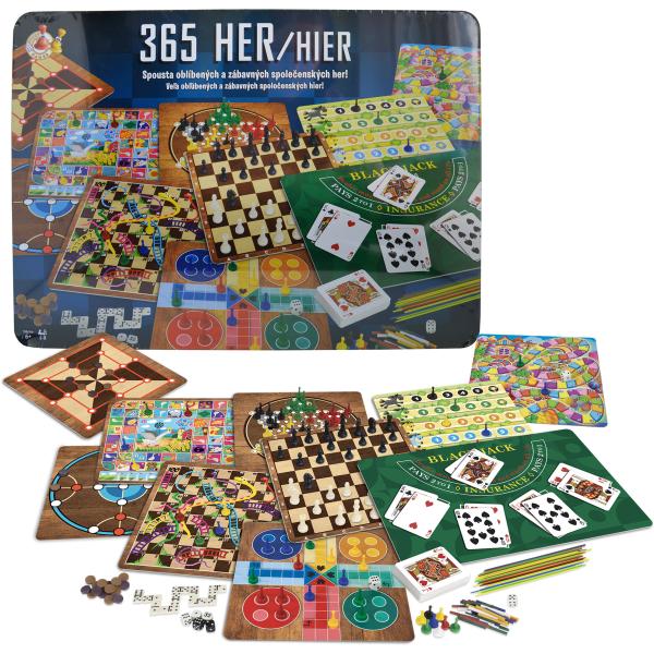 STUDO GAMES - 365 spoločenských hier v plechovom púzdre