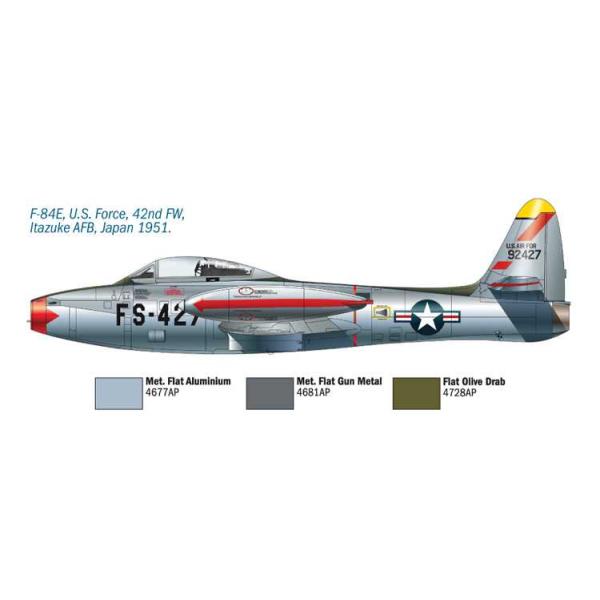 Model Kit letadlo 1321 - F/84G THUNDERJET(1:72) (obrázek 6)