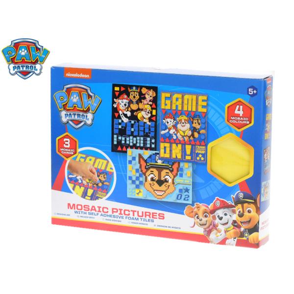 Paw Patrol mozaika 21x15cm 4pěnové nálepky + 3druhy obrázků