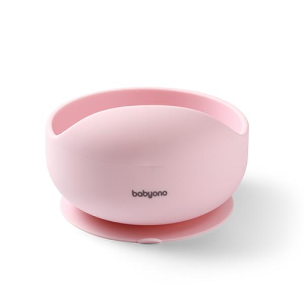 BABYONO Silikonová dudlíková miska s prísavkou - pink 6m+ (obrázek 11)