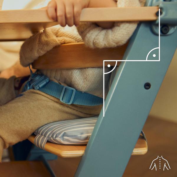 KINDERKRAFT Židlička jídelní Nordic Breeze s polštářem (obrázek 3)