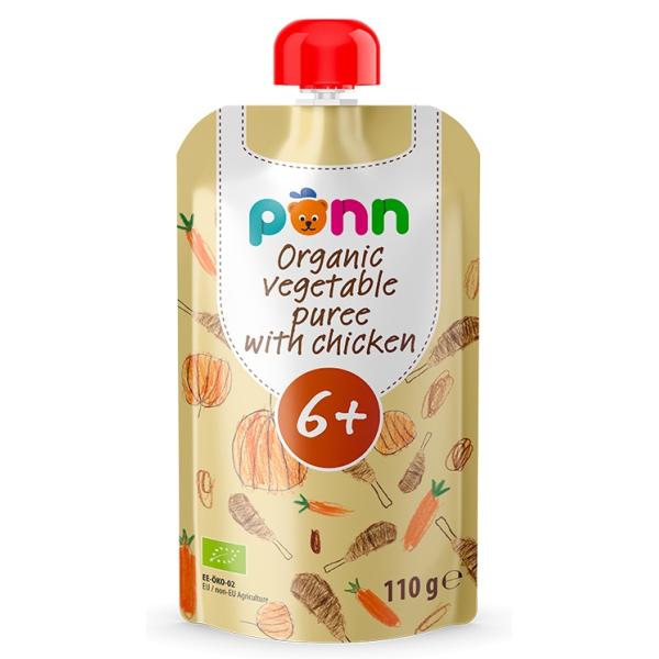 SALVEST Ponn BIO Kuřátko se zeleninovým pyré (110 g)