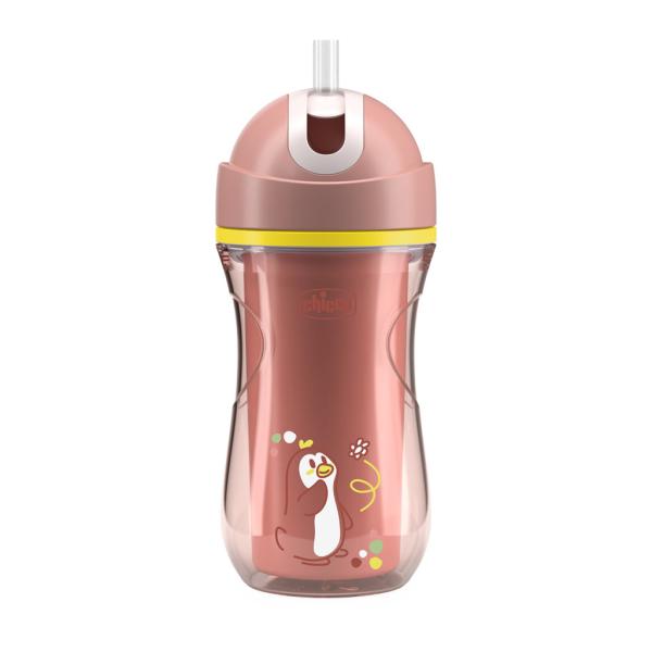 Chicco Hrnek Sport se slámkou pink, 14m+