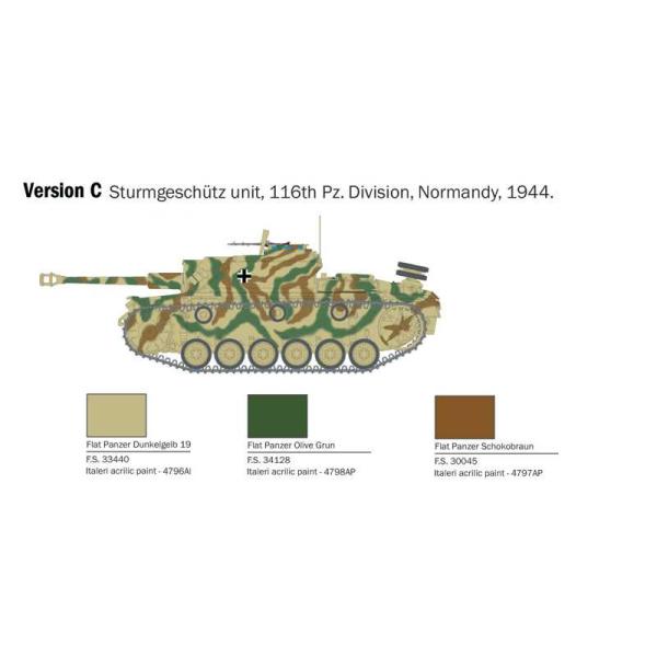 Model Kit military 25756 - Sd. Kfz. 142/1 Sturmgeschütz III (1:56) (obrázek 6)